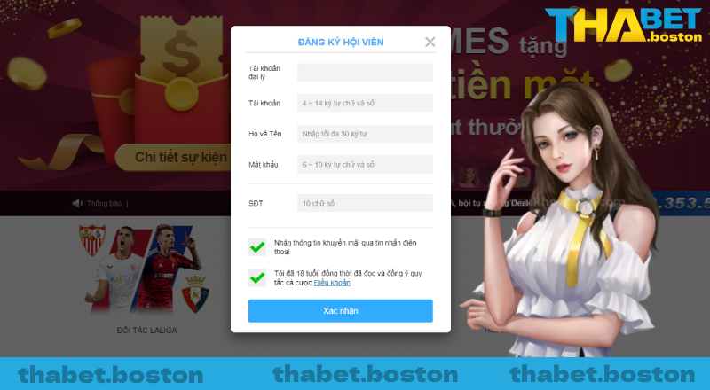 Quy trình đăng ký tài khoản thabet trên máy tính Quy trình đăng ký tài khoản thabet trên máy tính